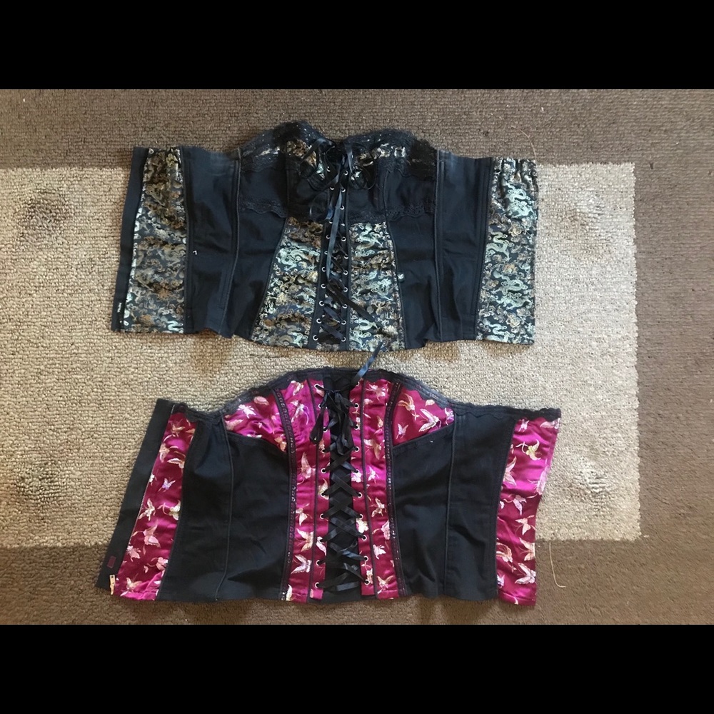 Hot Topic corset set! Dragons & Butterflies